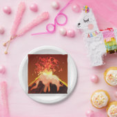 Assiettes En Carton Volcan - Emoji (Fête)