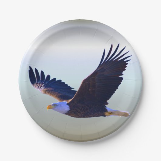 Assiettes En Carton Voler d'Eagle chauve (Devant)