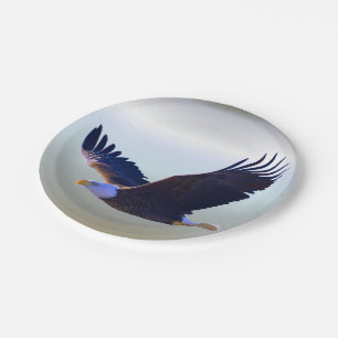 Assiettes En Carton Voler d'Eagle chauve