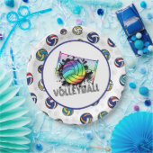 Assiettes En Carton Volley-ball (Fête)