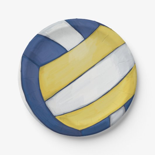 Assiettes En Carton Volley-ball (Devant)
