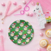 Assiettes En Carton Volley-ball avec Casquette de Noël (Fête)