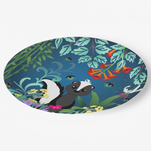 Assiettes En Carton Voodland Skunk (Angle)