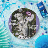 Assiettes En Carton Vos anges sont toujours avec vous l'Ange Floral (Fête)