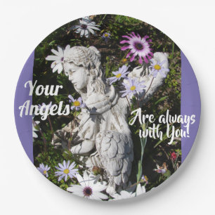 Assiettes En Carton Vos anges sont toujours avec vous l'Ange Floral