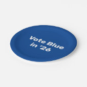Assiettes En Carton Vote Blue en 2026 (Angle)