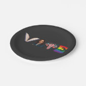 Assiettes En Carton VOTE Books Uterus LGBT Kamala Harris Walz Election (Angle)