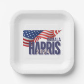 Assiettes En Carton Vote Harris Election 2024 (Recto)