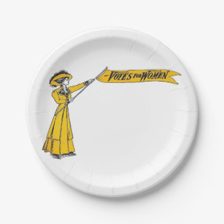 Assiettes En Carton Votes pour les plaques à papier de femmes ! Partie