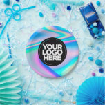 Assiettes En Carton Votre logo d'entreprise Personnalisé Holographic C<br><div class="desc">Votre entreprise Logo Holographique Personnalisé Artistes de fête Plaques de papier coloré pour anniversaires ou fêtes d'entreprise</div>