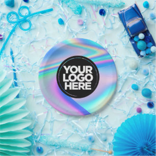 Assiettes En Carton Votre logo d'entreprise Personnalisé Holographic C