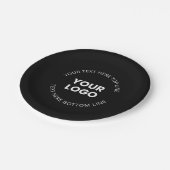 Assiettes En Carton Votre logo minimaliste (Angle)