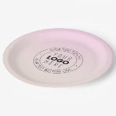 Assiettes En Carton Votre logo téléchargé | Texte circulaire modifiabl (Angle)