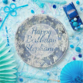 Assiettes En Carton Votre message Frozen Photo Abstraite - Bokeh (Fête)