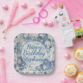 Assiettes En Carton Votre message Frozen Photo Abstraite - Bokeh (Fête)