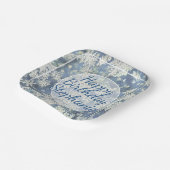 Assiettes En Carton Votre message Frozen Photo Abstraite - Bokeh (Angulaire)