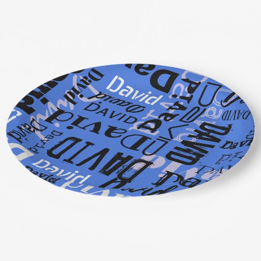 Assiettes En Carton Votre NOM Table Plaques de partie personnalisables (Angle)