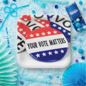 Assiettes En Carton Votre vote compte le jeu d'élections (Fête)