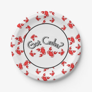 Assiettes En Carton Vous avez des crabes ? Humour des crabes rouges