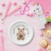 Assiettes En Carton Vous êtes invité Brown Teddy Bear fête d'anniversa (Fête)
