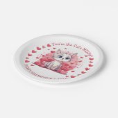 Assiettes En Carton Vous êtes la Saint Valentin Meow Small Kid’s Class (Angle)