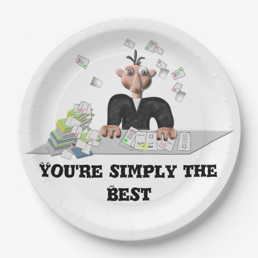 Assiettes En Carton Vous êtes simplement le meilleur texte personnalis (Devant)