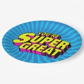 Assiettes En Carton Vous êtes super génial (Angle)