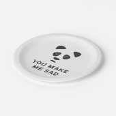 Assiettes En Carton Vous me rendez triste. Panda triste. (Angle)