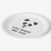Assiettes En Carton Vous me rendez triste. Panda triste. (Angle)