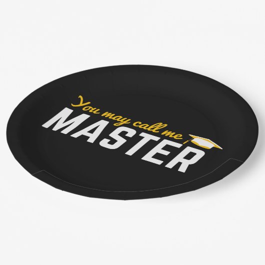 Assiettes En Carton Vous Pouvez M'Appeler Master 2025 Masters Diplôme (Angle)