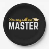 Assiettes En Carton Vous Pouvez M'Appeler Master 2025 Masters Diplôme (Devant)