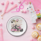 Assiettes En Carton Vous Rock Mon Monde | Sublimation de motocyclette  (Fête)