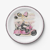 Assiettes En Carton Vous Rock Mon Monde | Sublimation de motocyclette  (Devant)