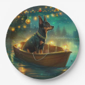 Assiettes En Carton Voyage de Noël australien Kelpie (Devant)