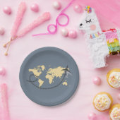 Assiettes En Carton Voyageons l'illustration du monde (Fête)