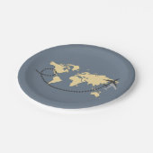 Assiettes En Carton Voyageons l'illustration du monde (Angle)