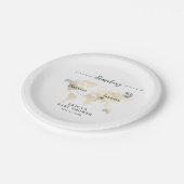 Assiettes En Carton Voyager de Partenaires à Parents Gold Map (Angle)