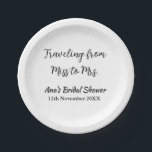 Assiettes En Carton Voyager douche nuptiale ajouter nom date de manque<br><div class="desc">Conception</div>