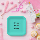 Assiettes En Carton Vrai bleu turquoise bleu vert Sud-ouest couleur so (Fête)