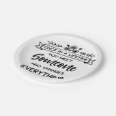 Assiettes En Carton Vrai Citation d'amour Mariage, Fête de l'mariée, F (Angle)