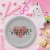 Assiettes En Carton Vrai crime Podcast Lover (Fête)