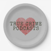 Assiettes En Carton Vrai crime Podcast Lover (Devant)