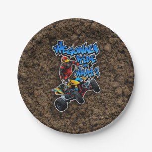 Assiettes En Carton VTT - On Va Faire Le Tour Ou Quoi ?