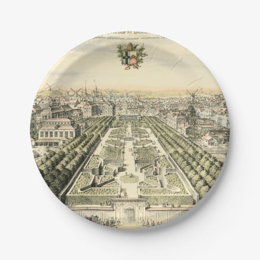 Assiettes En Carton Vue aérienne du jardin formel par Eric Dahlbergh (Devant)