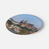 Assiettes En Carton Vue sur la vieille ville et le château de Prague,  (Angle)