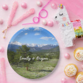 Assiettes En Carton Vue sur les montagnes rocheuses (Fête)