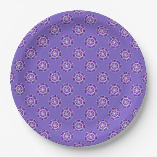 Assiettes En Carton W2 pourpre (Devant)