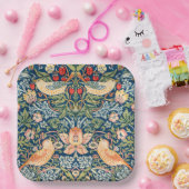 Assiettes En Carton W Morris Fraise Thief Plaques Carrés (Fête)