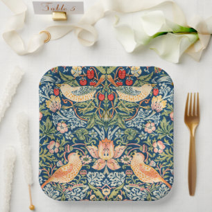 Assiettes En Carton W Morris Fraise Thief Plaques Carrés