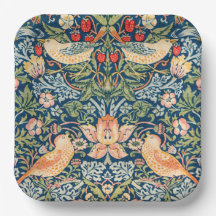 W Morris Fraise Thief Plaques Carrés